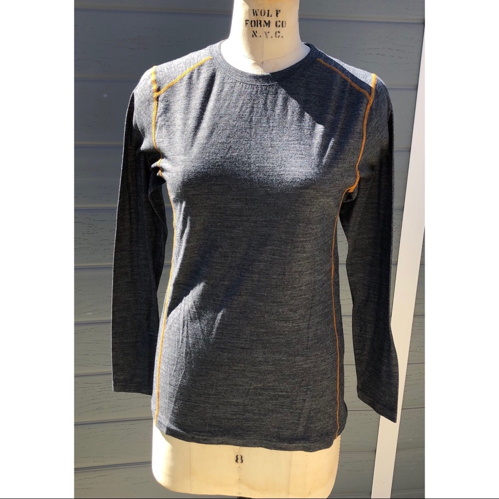 White Stuff Outdoors wool blend grey long sleeve